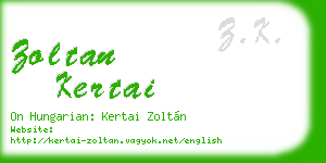 zoltan kertai business card