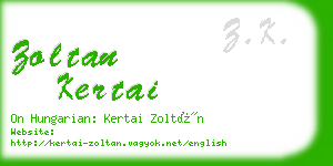 zoltan kertai business card